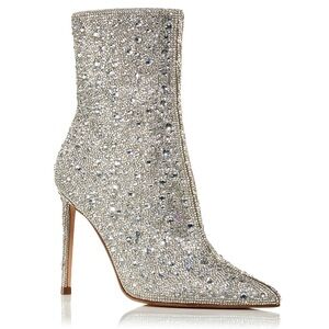 Aqua Rhinestone Booties